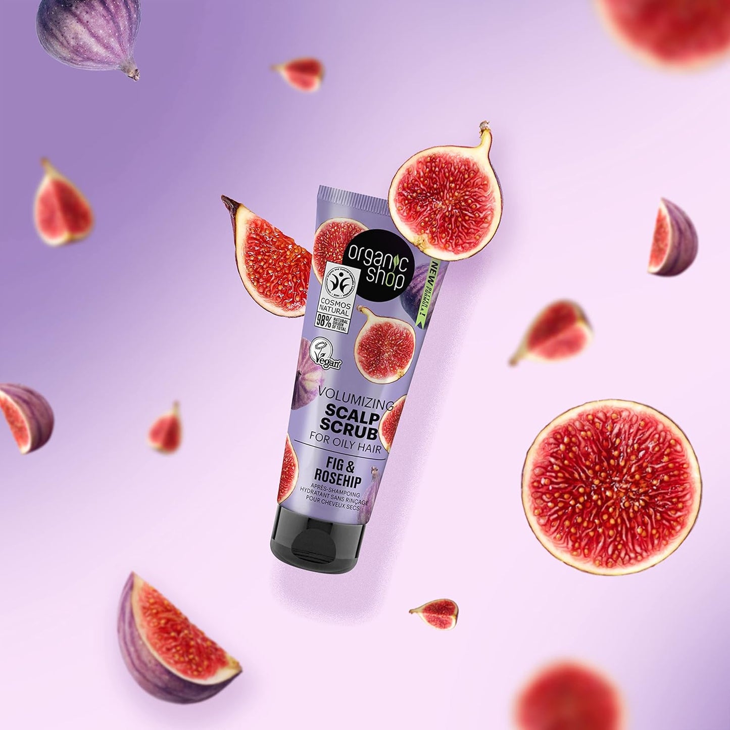 Oily Hair Volumizing Scalp Scrub Fig and Rosehip, 75 Ml