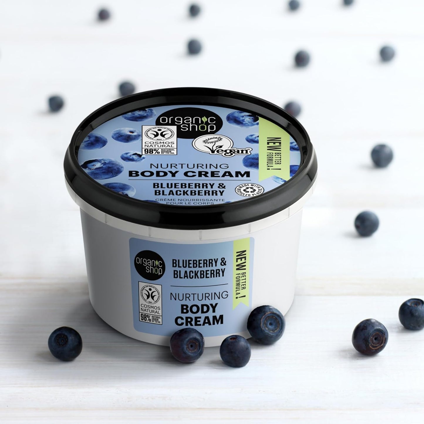 Body Cream Nurturing Blueberry and Blackberry, 250 Ml