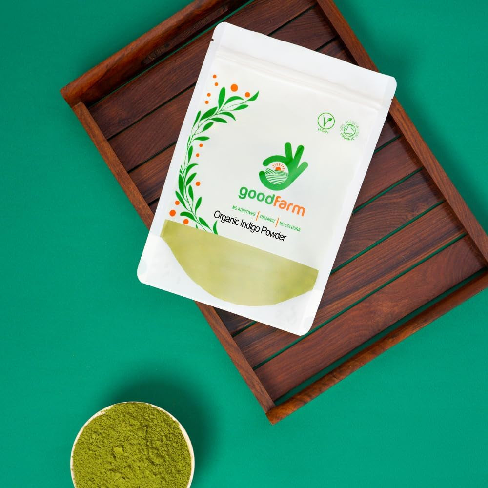Organic Indigo Powder 250G - Organic Vegetal Hair Colour, Cruelty-Free, Natural Hair Colour & Conditioner