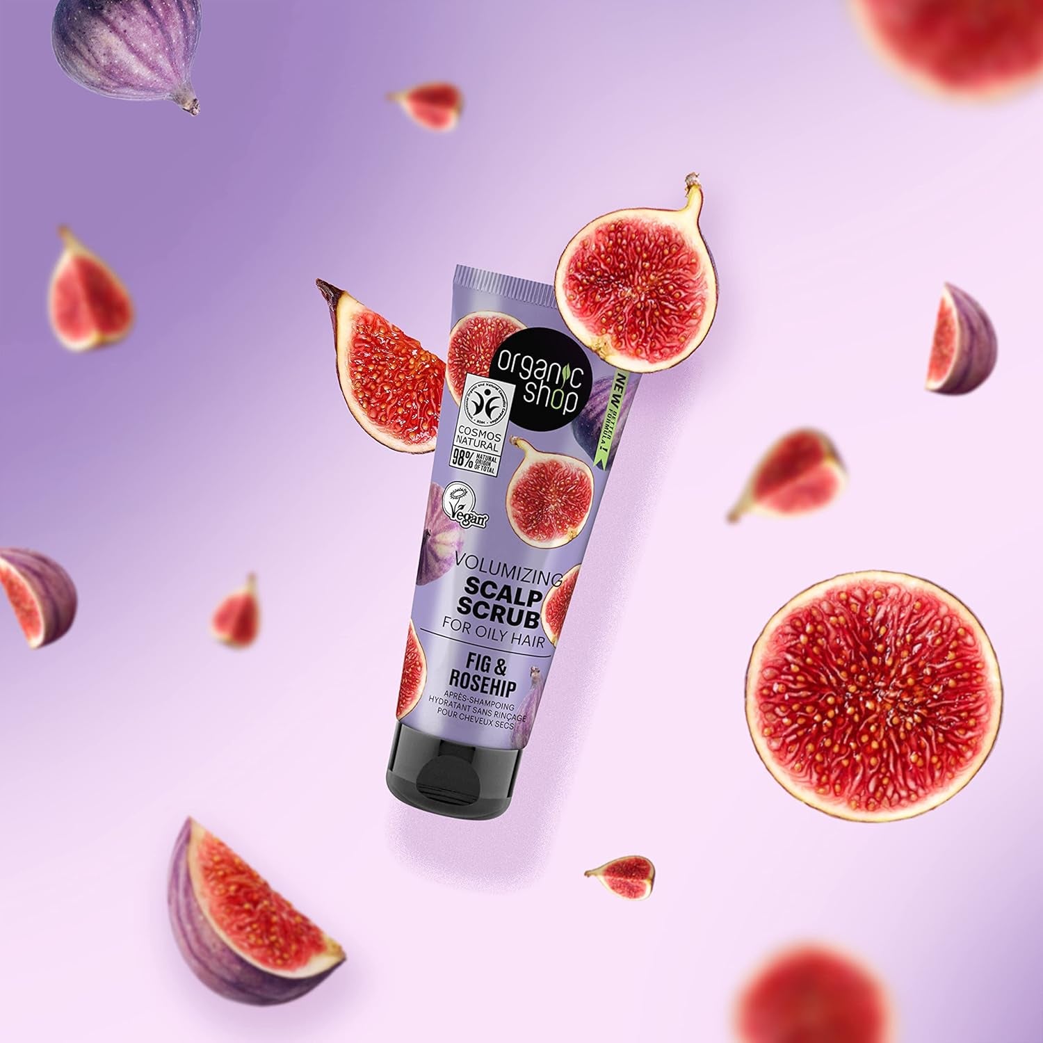 Oily Hair Volumizing Scalp Scrub Fig and Rosehip, 75 Ml