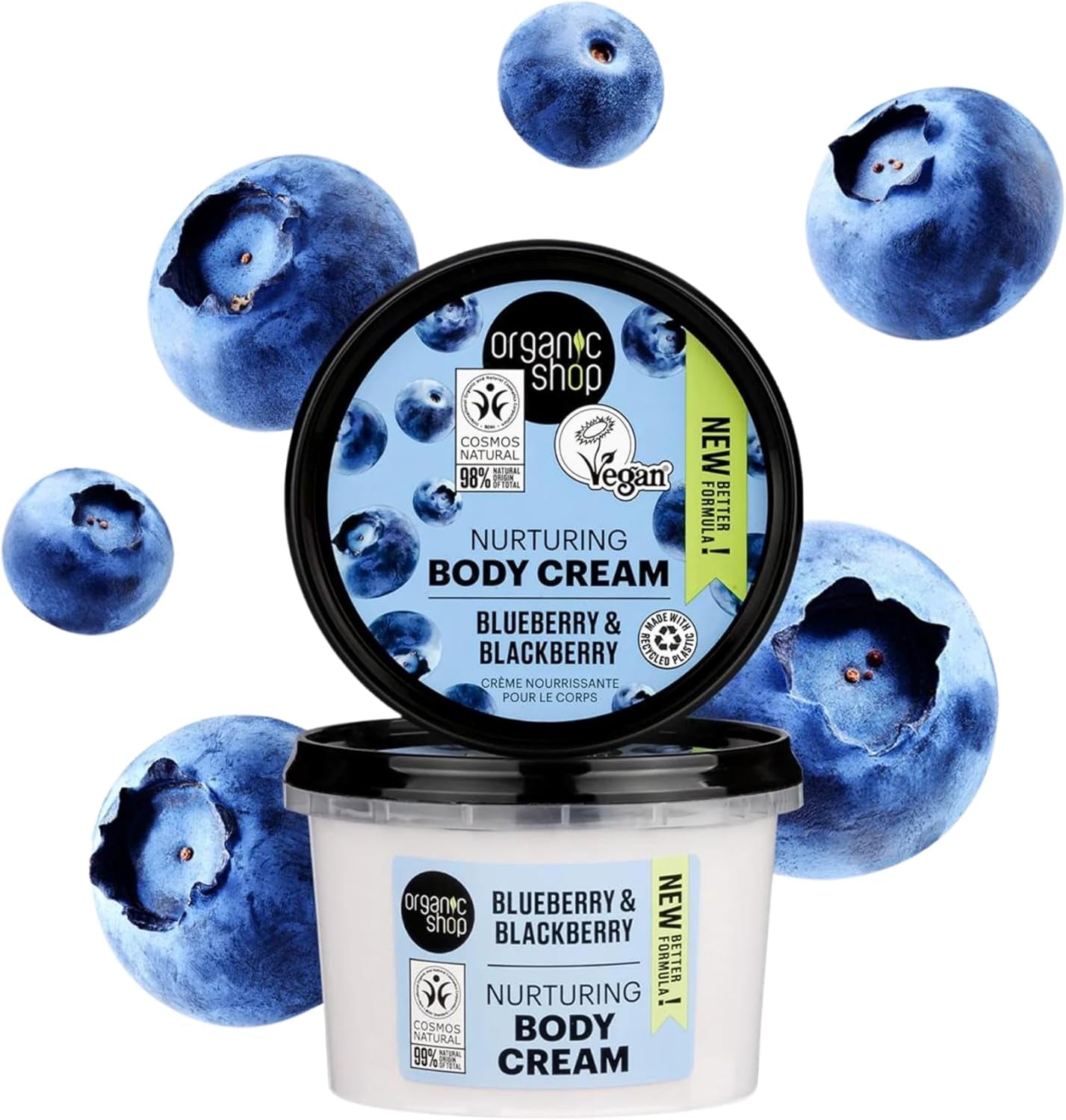 Body Cream Nurturing Blueberry and Blackberry, 250 Ml