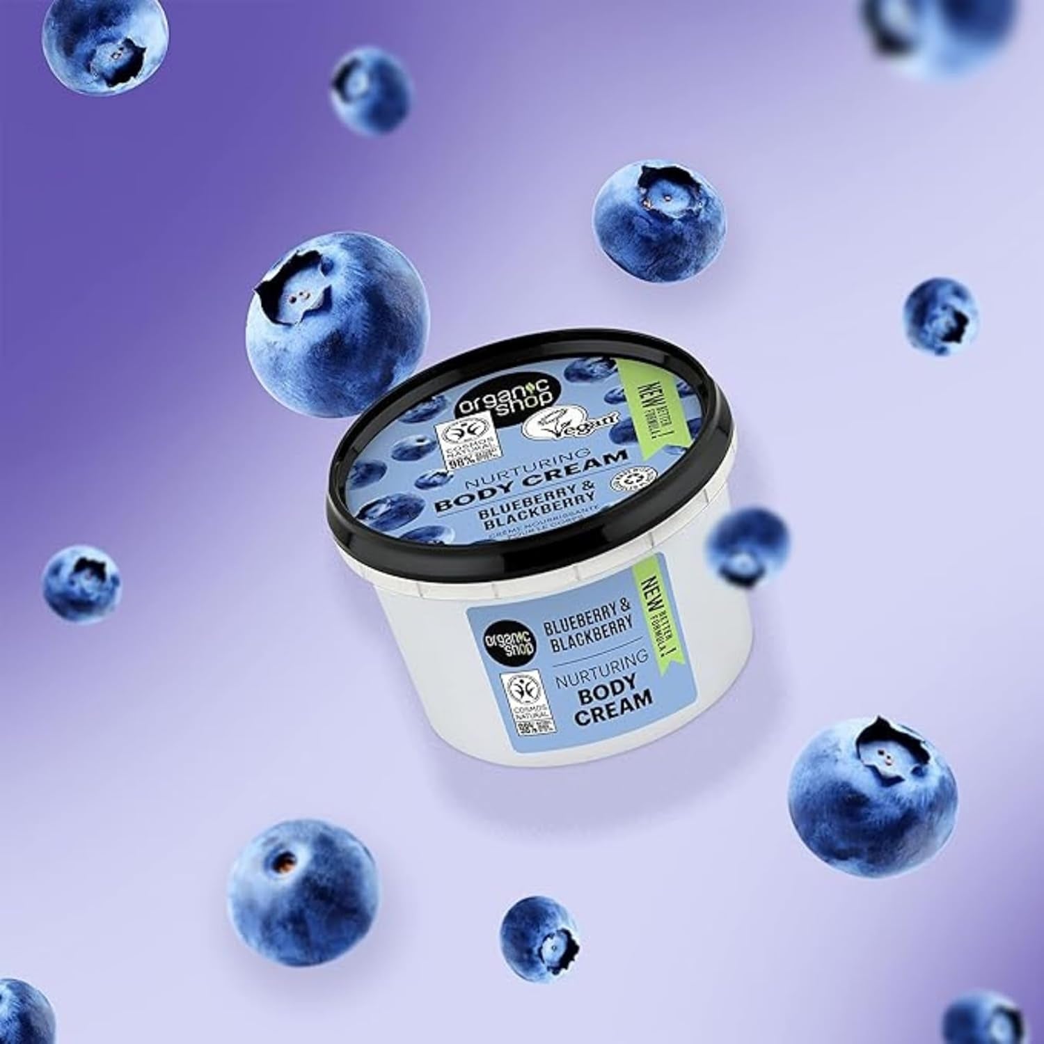 Body Cream Nurturing Blueberry and Blackberry, 250 Ml