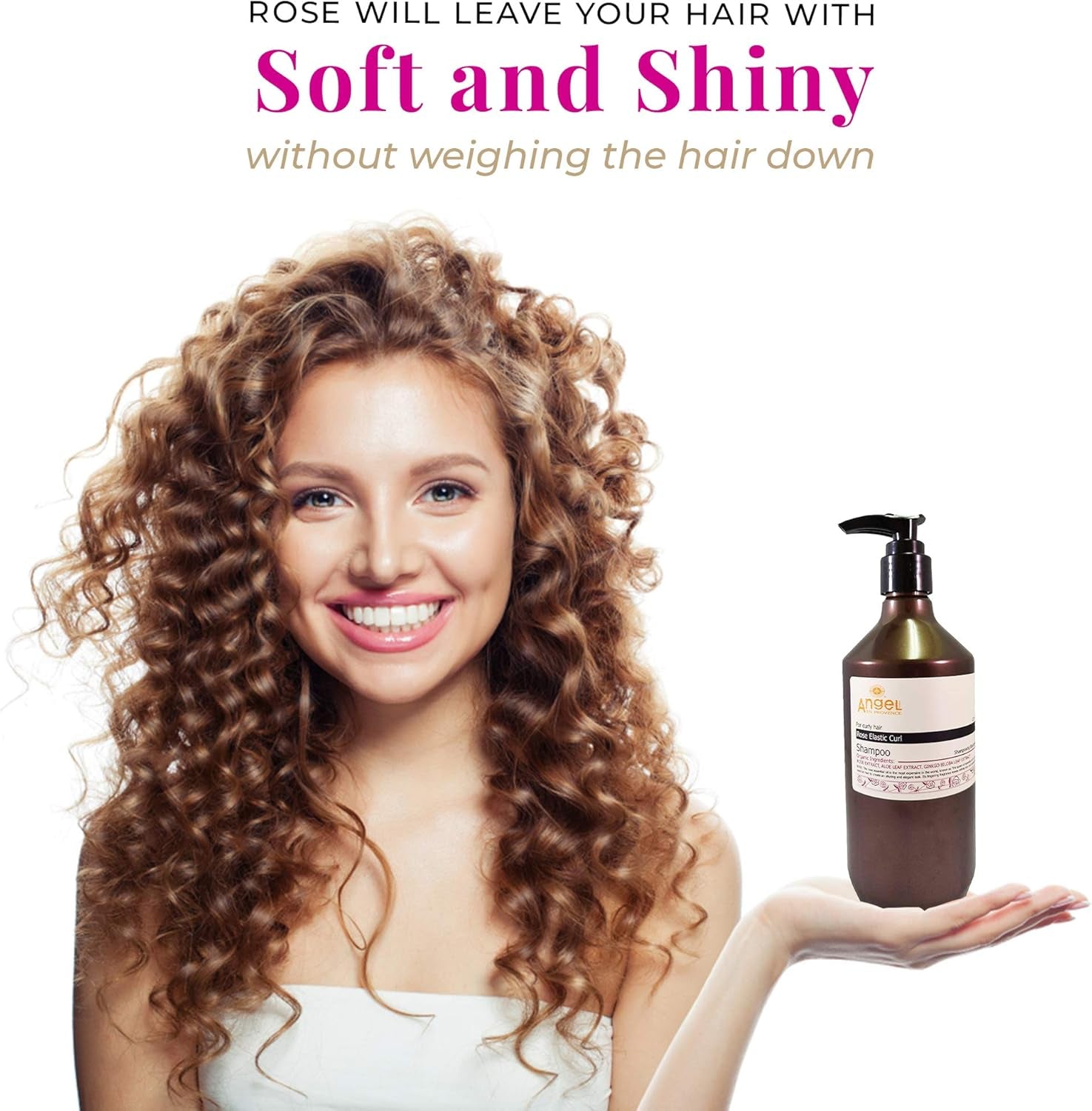Organic Rose Elastic Curl Shampoo (Natural & Vegan Friendly) 400Ml