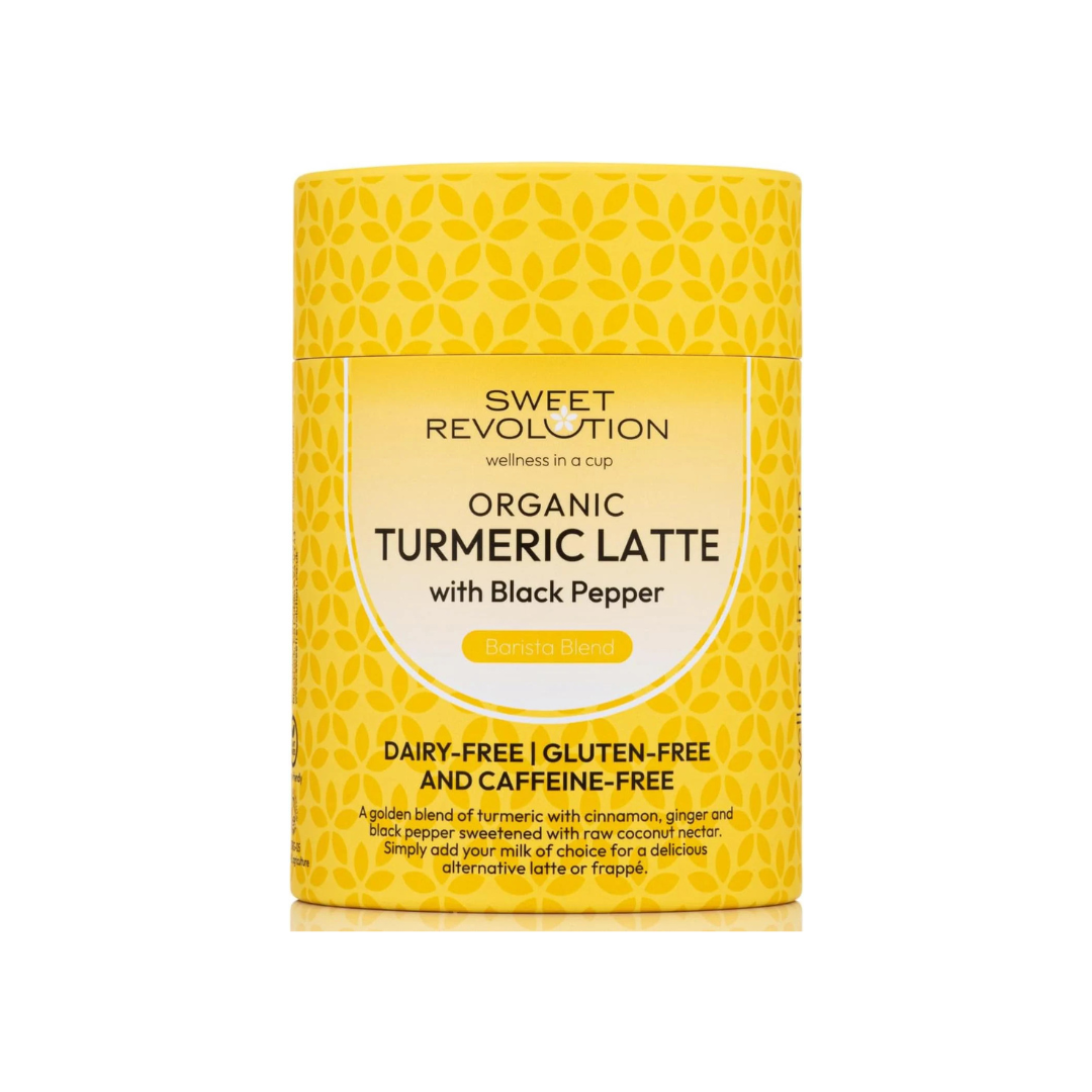 Organic Turmeric Latte with Black Pepper Barista Blend (1 X 100G) Tub. Gluten Free, Dairy Free, Refined Sugar-Free.