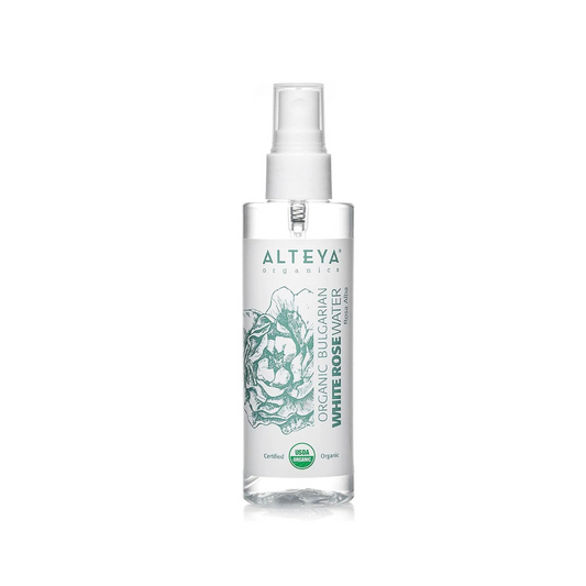 Organic White Rose Water Spray 100Ml - Pure Organic Rosa Alba Hydrolat - No Artificial Ingredients - USDA Certified Organic - Best for Sensitive Skin - Face Toner, Condition Hair & Scalp
