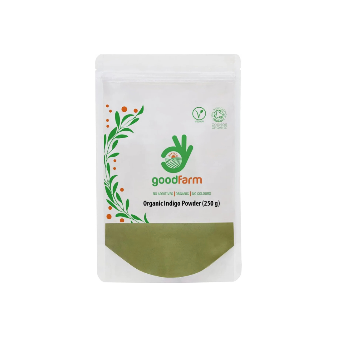 Organic Indigo Powder 250G - Organic Vegetal Hair Colour, Cruelty-Free, Natural Hair Colour & Conditioner