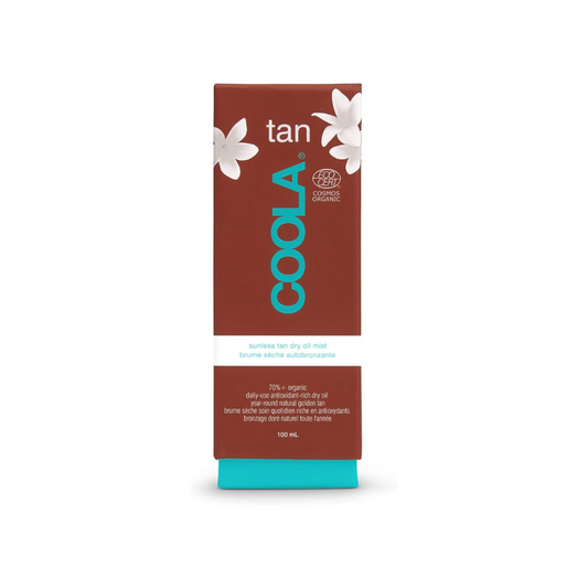 Coola Sunless Tan Dry Oil Mist, 70 Percent + Organic Fake Tan, Streak Free and Transfer Resistant Self Tanner, Lightweight and Vegan, 100 Ml