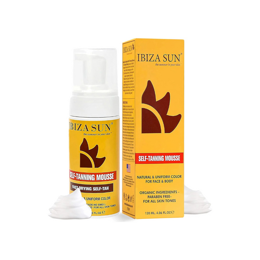 Organic Self -Tanning Mousse - Quick Dry Sunless Tanning Foam for All Skin Tones - Self Tanner for Face and Body with Natural Ingredients,No Tanning Smell, Vegan - 120 Ml
