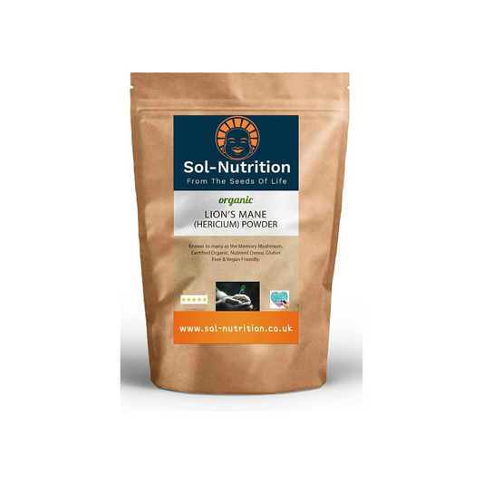 Sol Nutrition Lion'S Mane Mushroom Powder, Organic - 100G