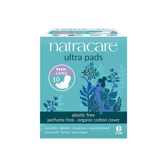 Organic Cotton Ultra Pads 10 Long Flow