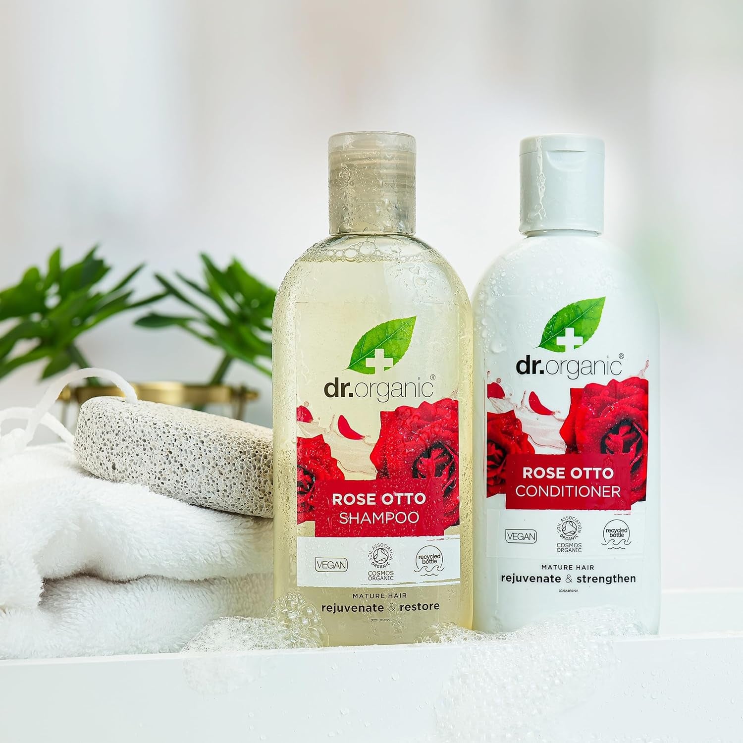 Rose Otto Conditioner, Restoring, Mens, Womens, Natural, Vegan, Cruelty-Free, Paraben & Sls-Free, Recyclable & Recycled Ocean Bound Plastic, Certified Organic, 265Ml, Packaging May Vary