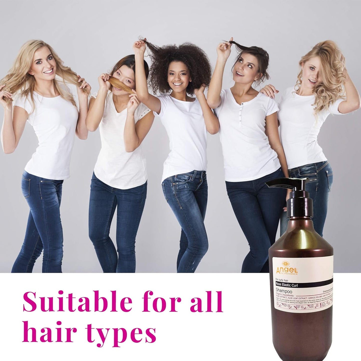 Organic Rose Elastic Curl Shampoo (Natural & Vegan Friendly) 400Ml